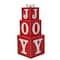 Glitzhome® 32" Lighted Wooden Block JOY Porch Sign